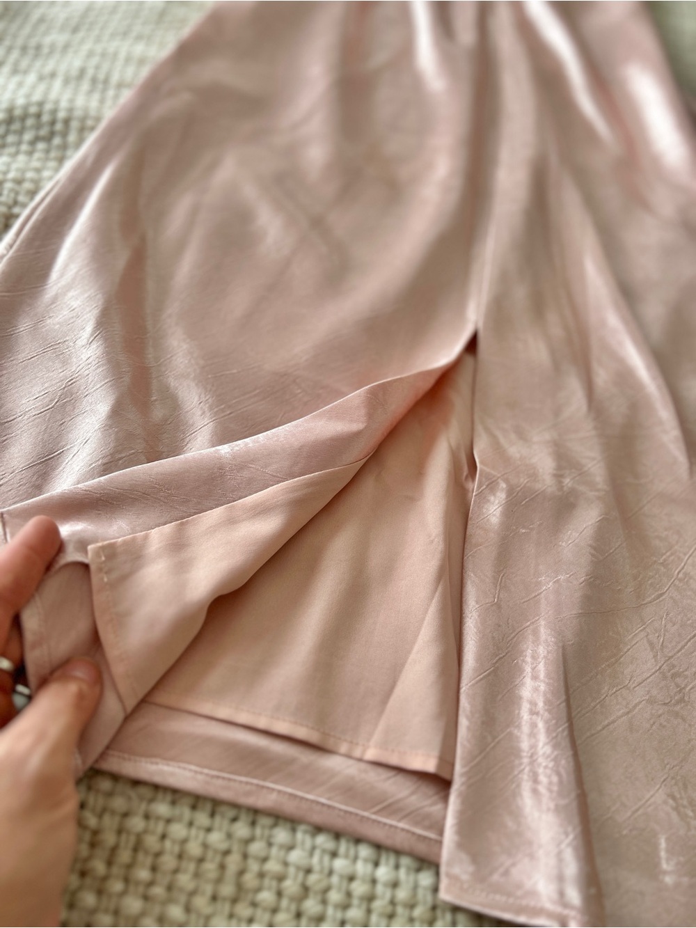 Banana Republic Rose Gold One-Shoulder Sheath Dress - Picture 7 of 7